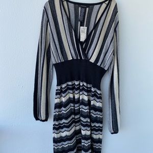 New metallic knit dress, Large, by Spence